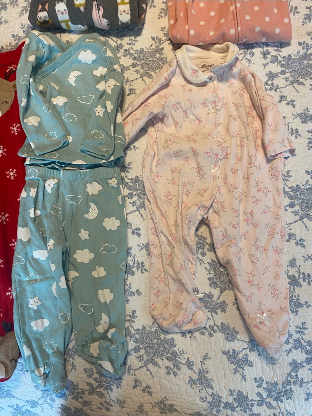 Baby Girl Pajama Bundle Size 6-9 Months Carter’s, Gerber - Picture 6 of 11